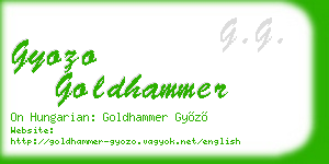 gyozo goldhammer business card