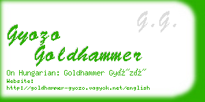 gyozo goldhammer business card